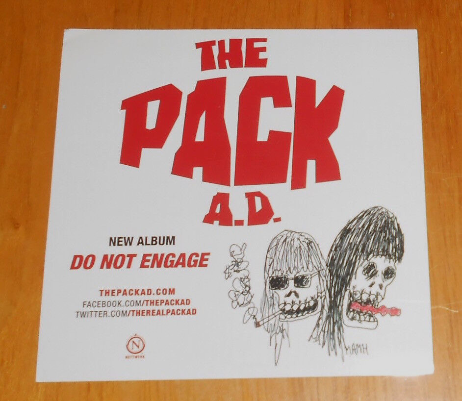 The Pack A.D. Do Not Engage Sticker Original Promo (square) 4×4 RARE