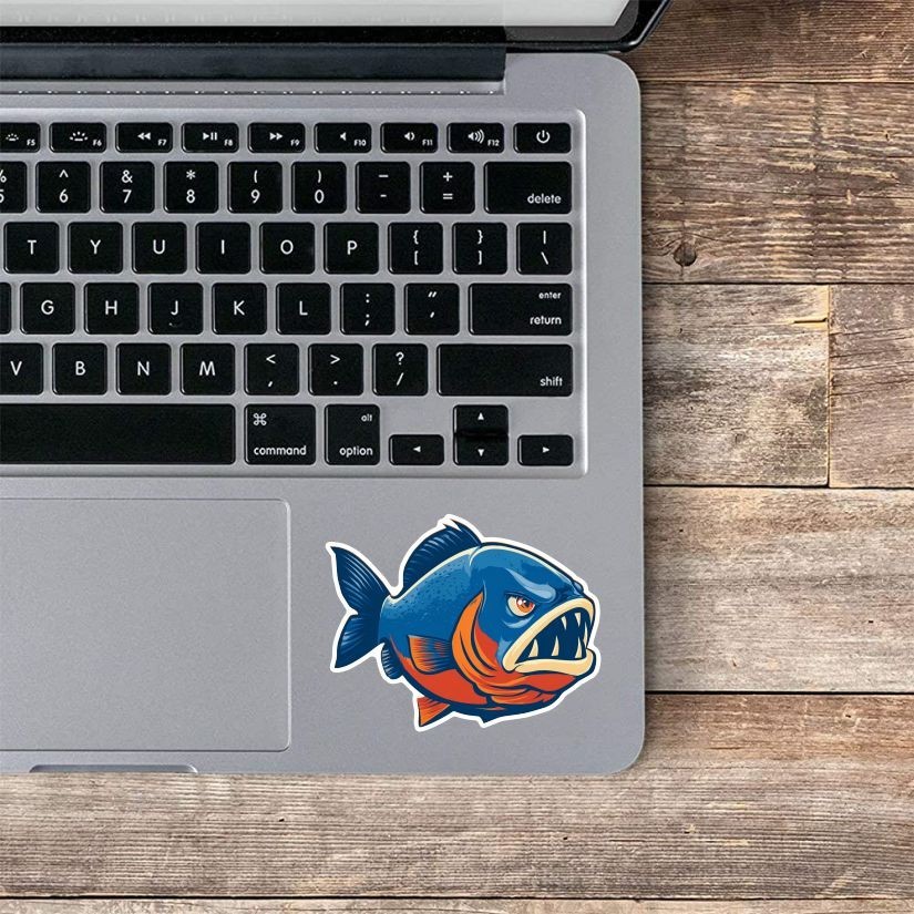 Piranha, Sticker, Peel N' Stick, Different Sizes