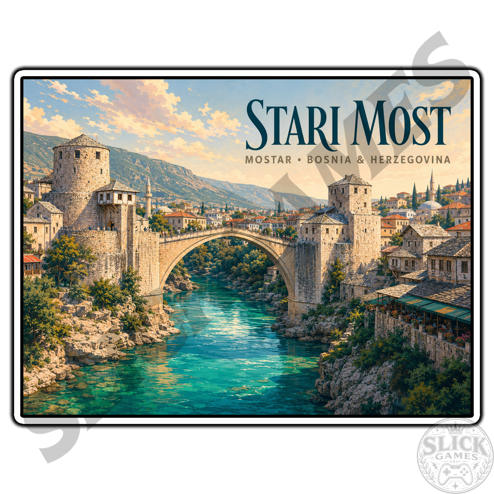Stari Most Mostar Bosnia & Herzegovina #1 Travel Sticker Waterproof Vinyl Decal