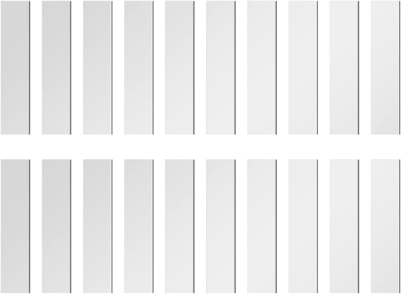 20/40x DIY Strip Mirror Stickers Self Adhesive Long Acrylic Wall Decal Art Decor