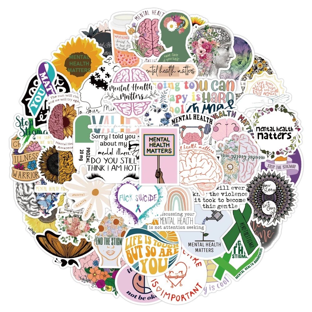 20 Random Mental Health Awareness Stickers Decals Hydro Truck Yeti Free Shipping