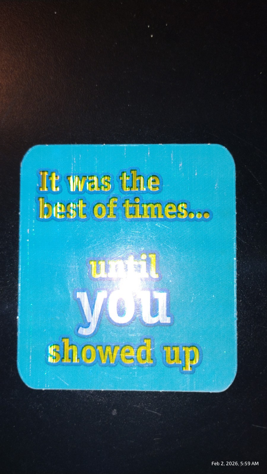 Humor Quote Vinyl Sticker Blue Yellow White Self-Adhesive for Wall Window Car