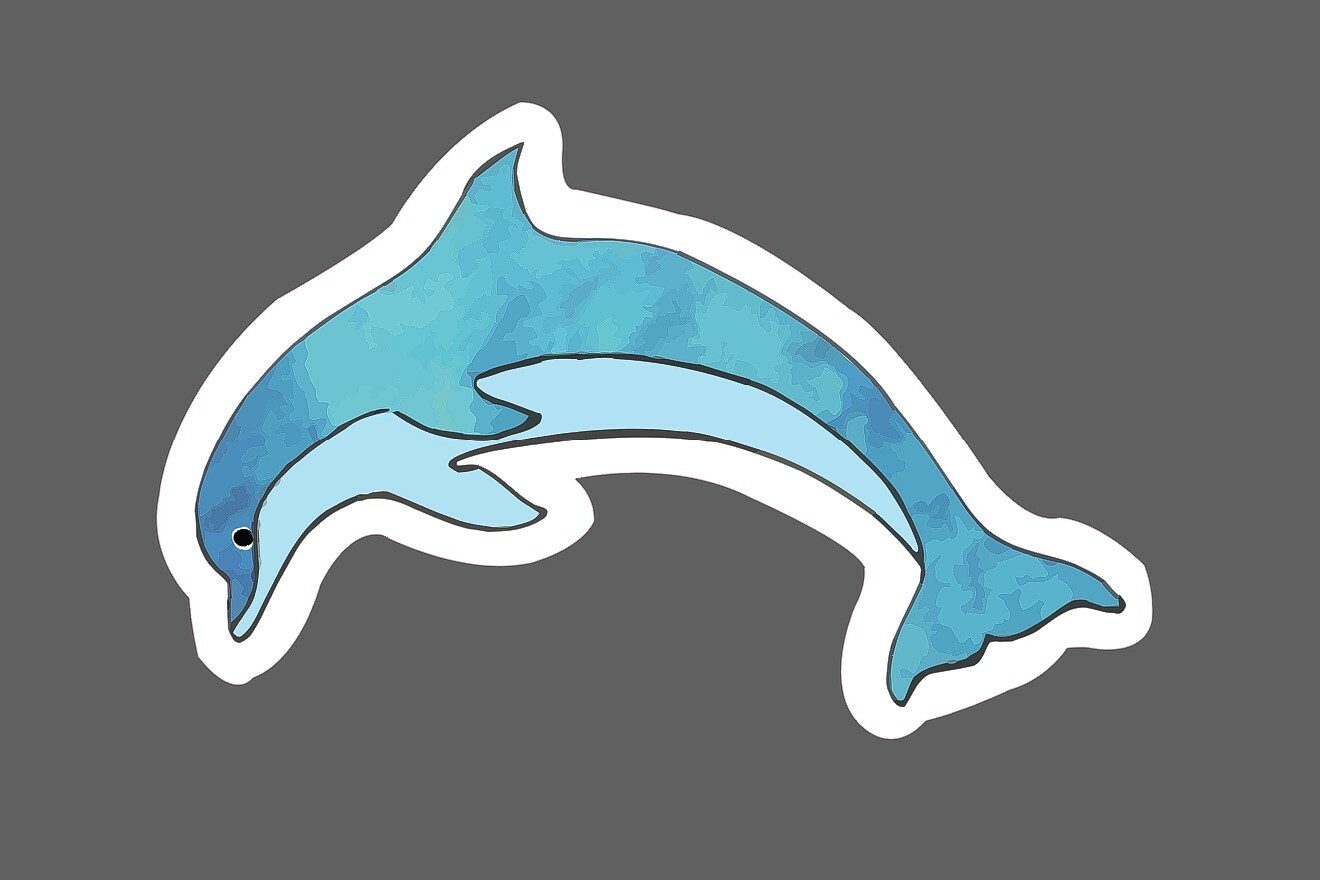 Dolphin Diving Sticker Diving Waterproof – Buy Any 4 For $1.75 Each Storewide!