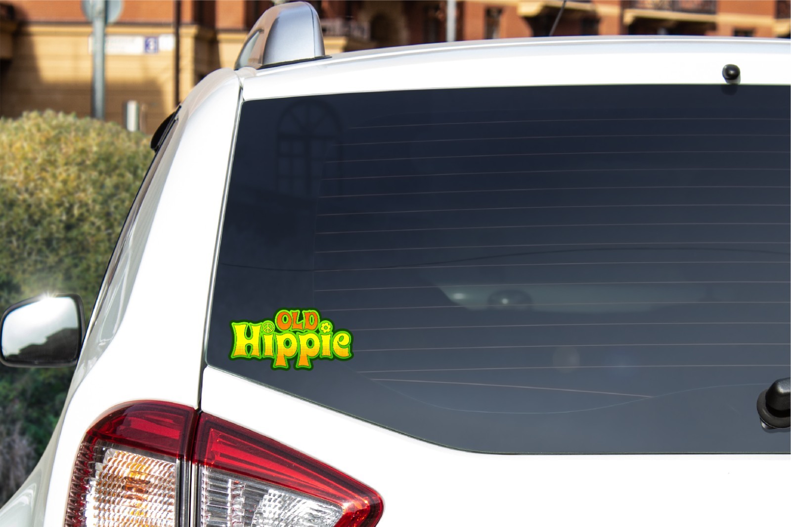 Old Hippie Decal Sticker Peace Love Retro 70s Style Flower Power Groovy Stoner