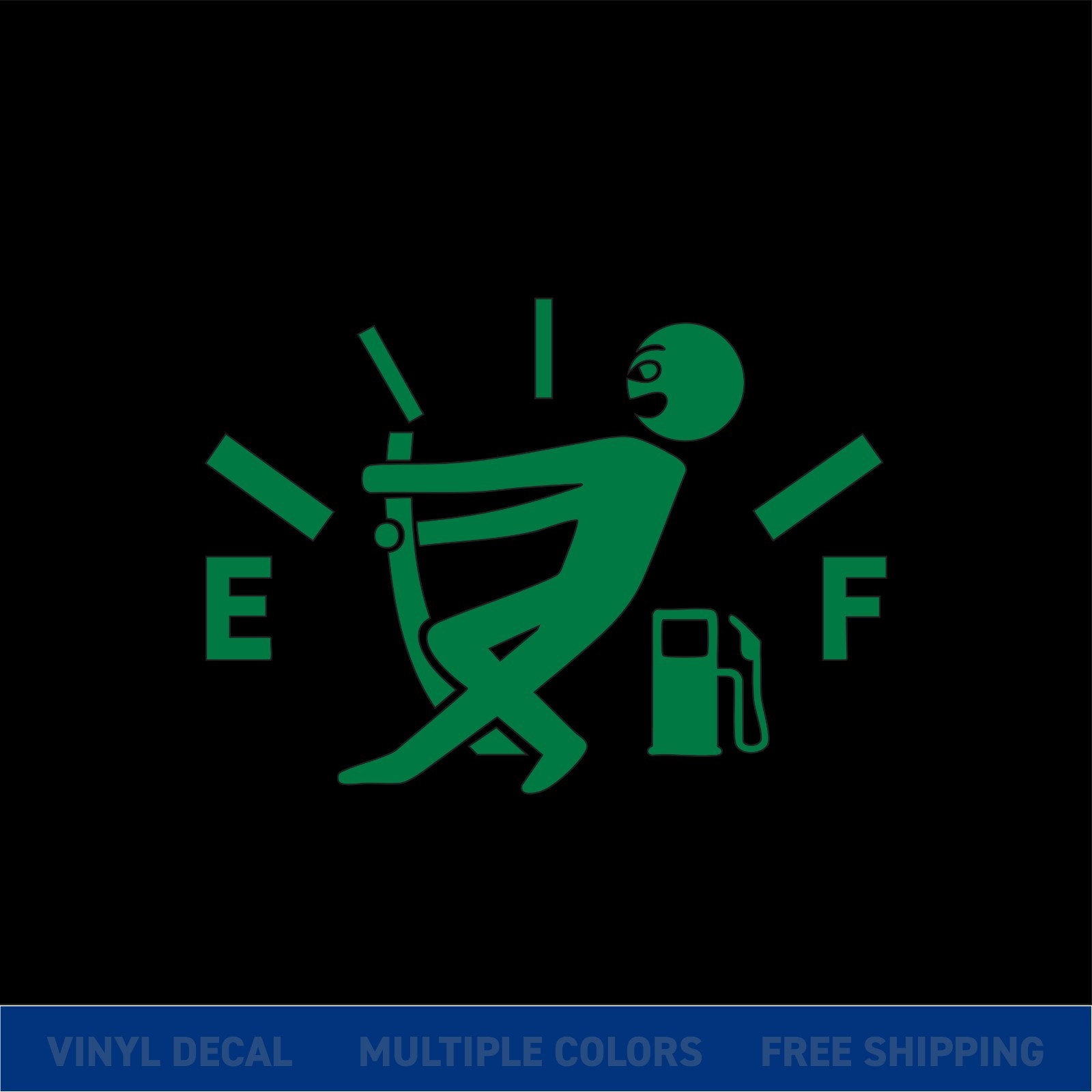 Funny Fuel Gauge Car Sticker – Low Gas Tank Empty Gauge Decal for Vehicle