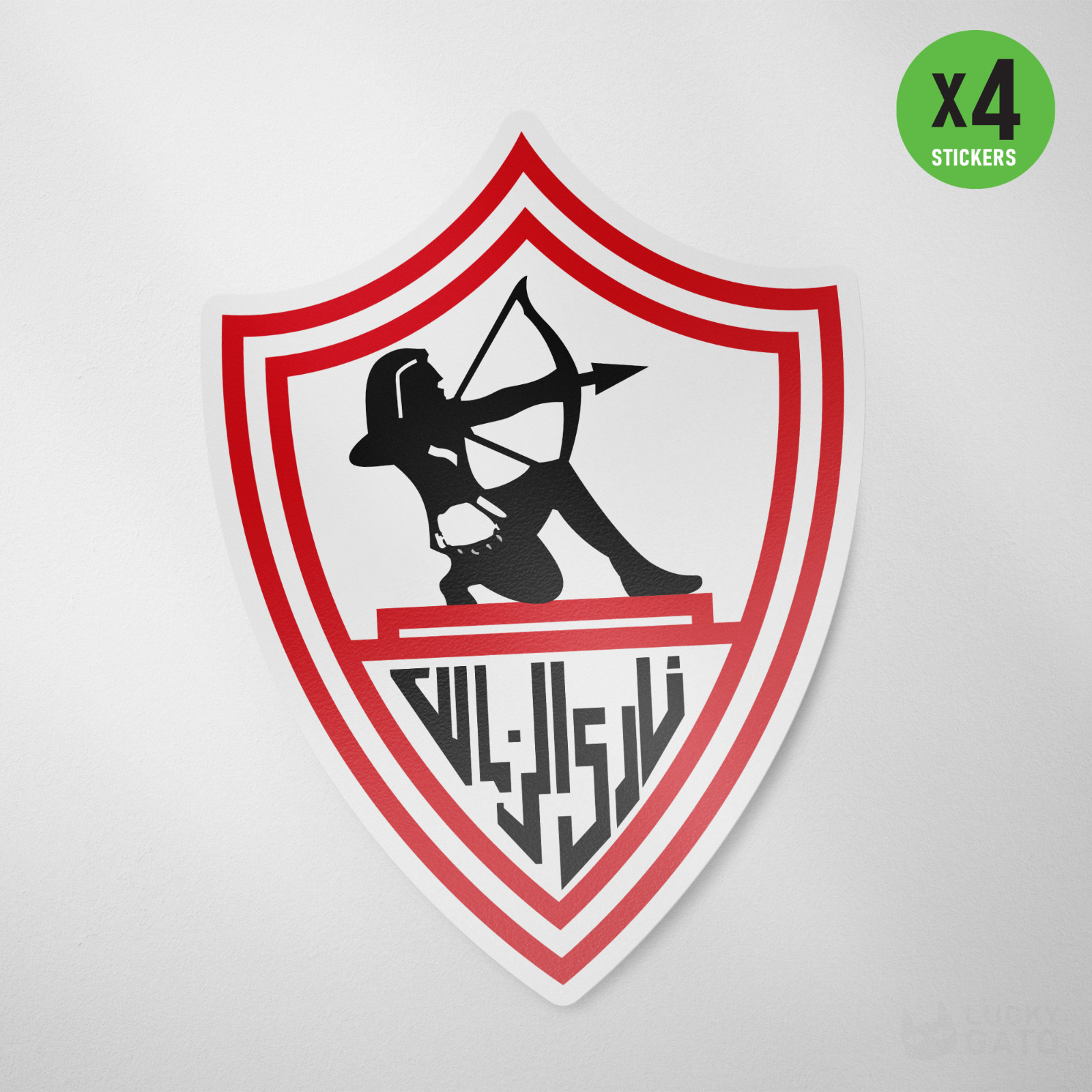 (4 Pack) Zamalek SC Egypt Vinyl Sticker Decal Football Soccer Africa CAF Giza