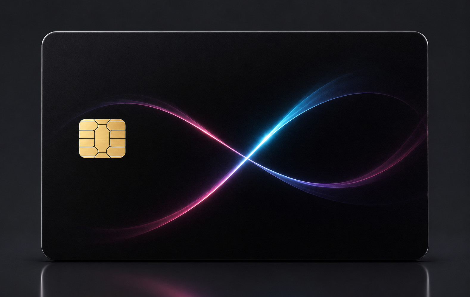 Mystery Infinity X Black Neon Blue Violet Pink Debit Card Credit Card Skin Vinyl