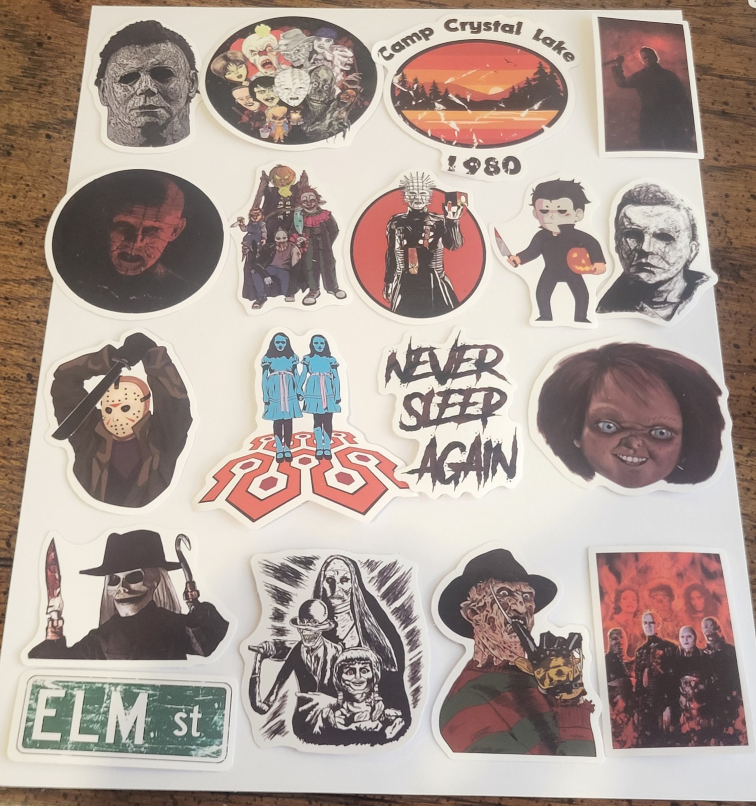 10 PCS Halloween Scary Spooky Movie Characters Stickers BRAND NEW Set B