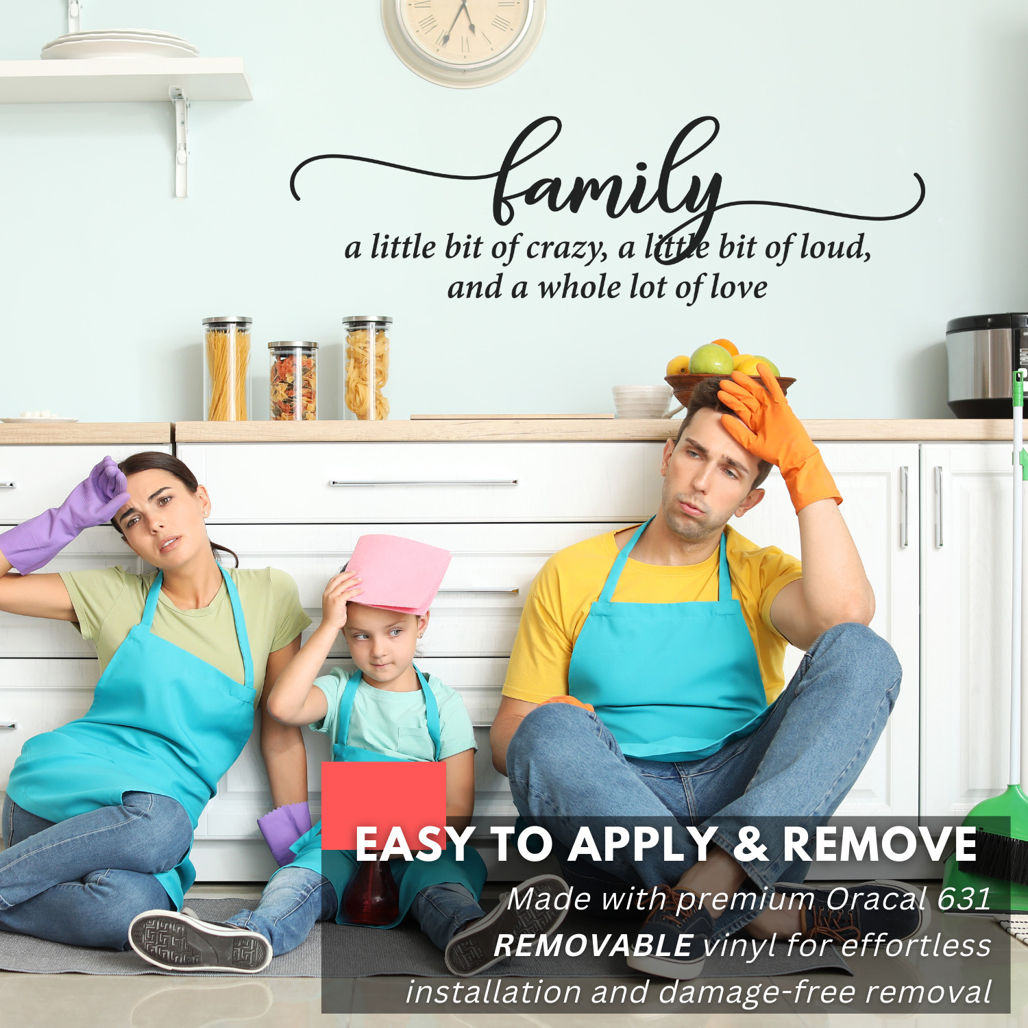 Inspirational Family Wall Decal Sticker Home Decor Quote Vinyl Art Little Crazy