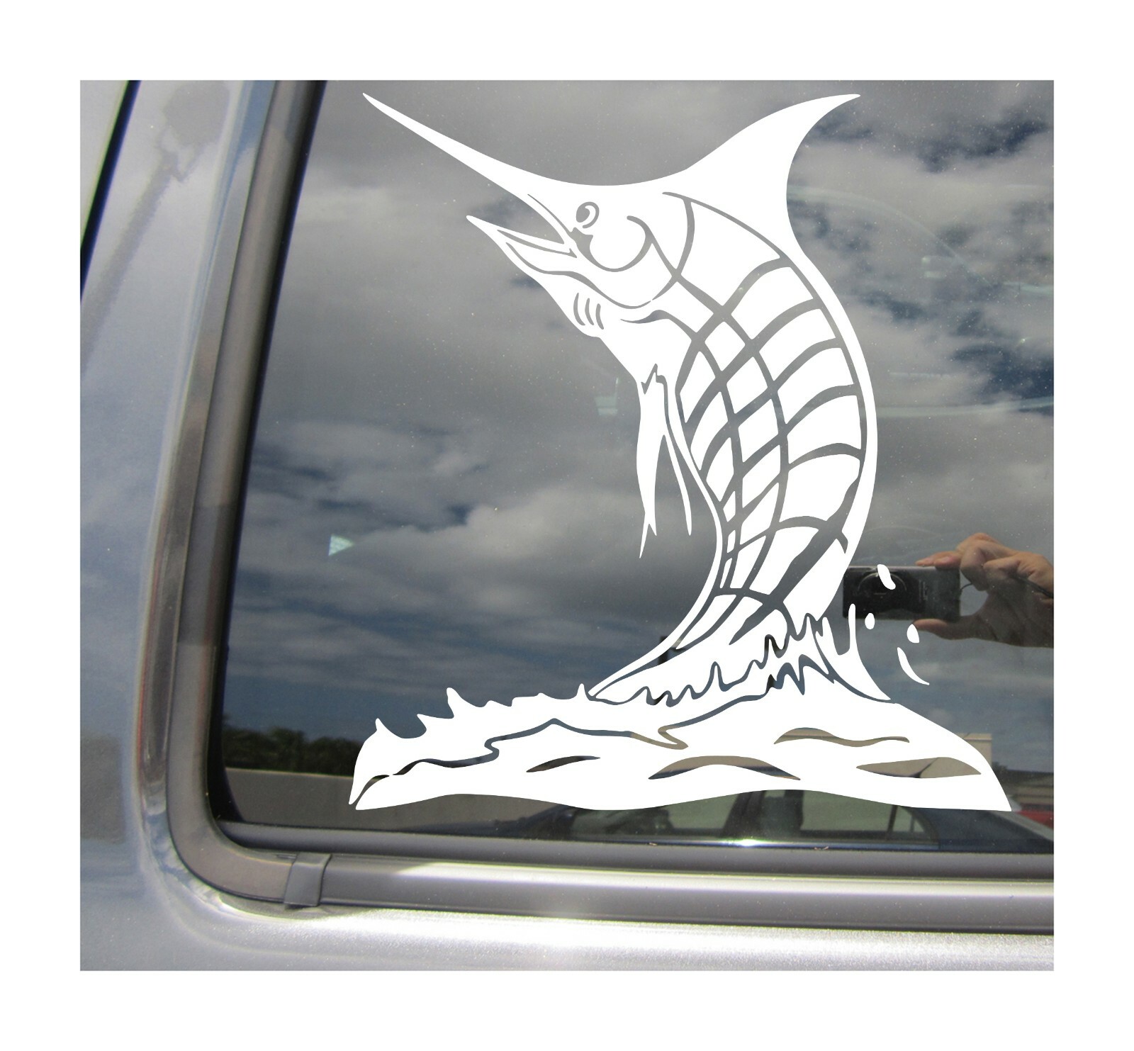 Blue Marlin Fish Big Game Fishing Car Bumper Vinyl Decal Sticker 01293
