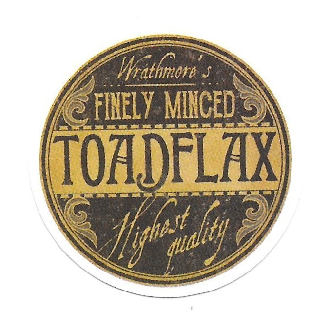 Toadflax Potion Ingredient Sticker Witch Apothecary Goth Die Cut Vinyl Label