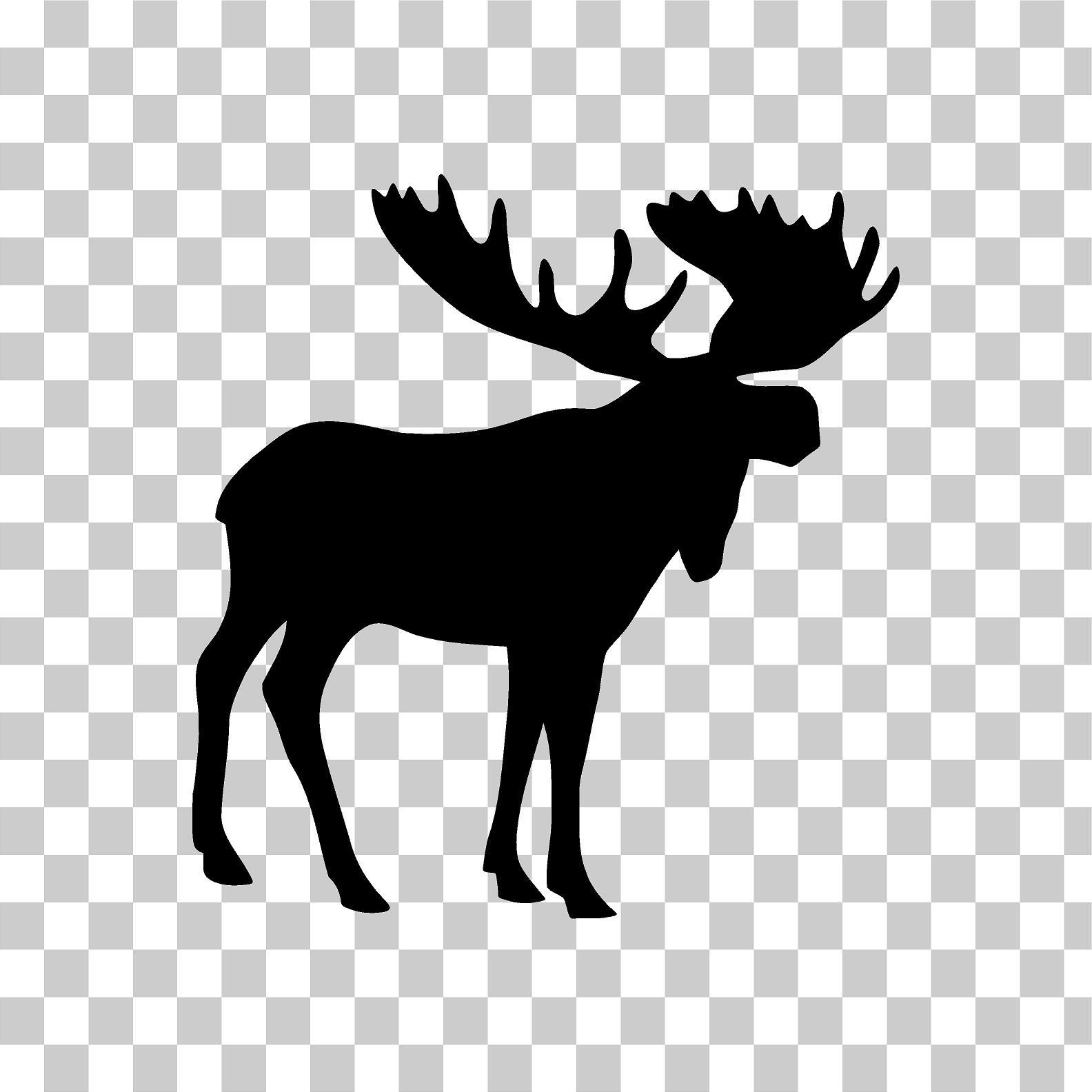 MOOSE CAR WINDOW LAPTOP VINYL DECAL / STICKER