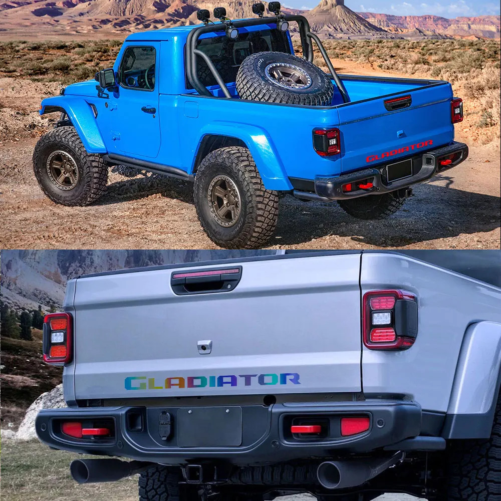 Aftermarket Jeep Gladiator Tailgate Vinyl Letter Decal – Rear Tail Graphic Stick