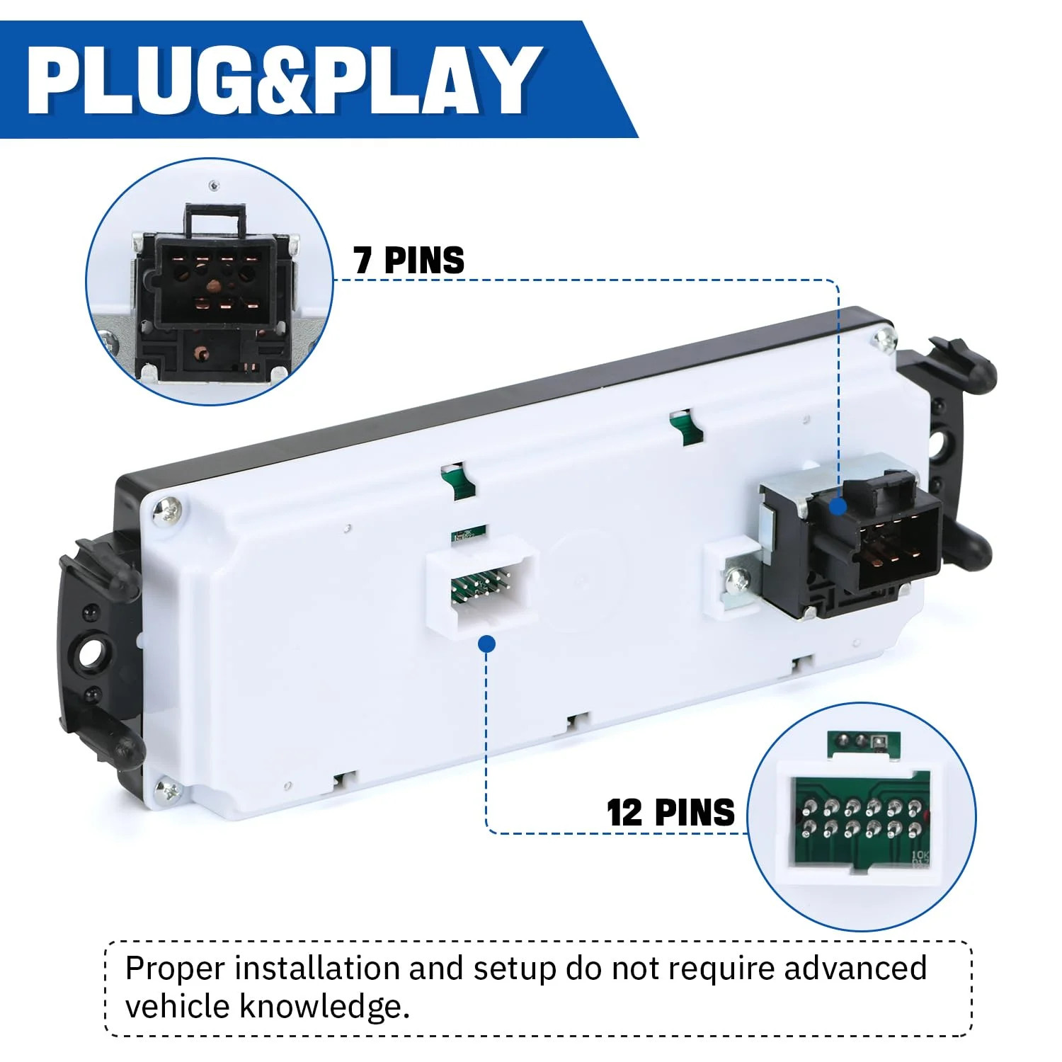Front Climate Control Module Panel for GMC Sierra Chevy Silverado 1999-2002 599-
