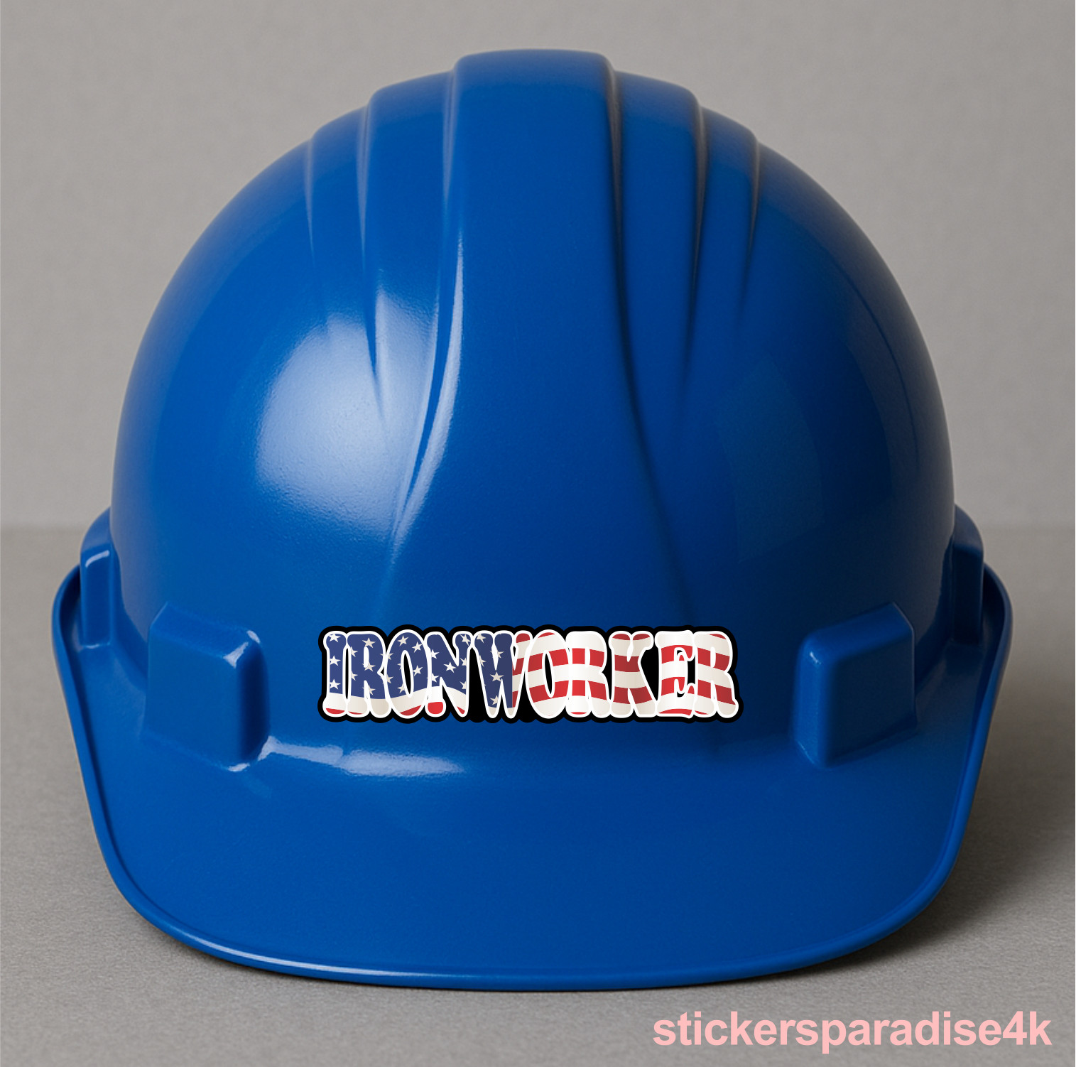 Hard Hat Decal IRONWORKER 4×1 inches Vinyl Sticker in Full Color Simulates USA