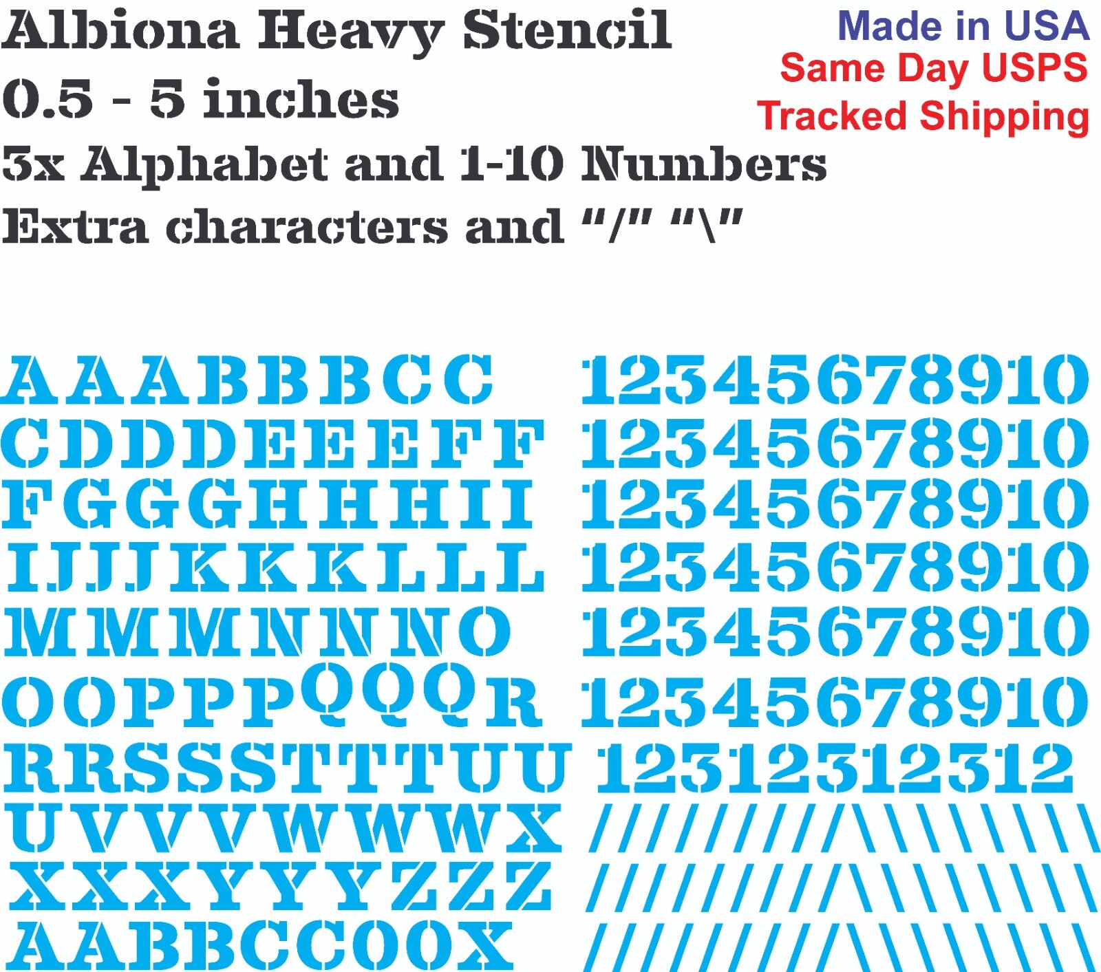 3XAlphabet A-Z & 1-10 Vinyl Stencil Decal Numbers – Mailbox, Shop, Wall, Locker