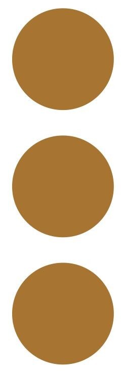 2.5" Metallic Gold Round Label Dots Stickers Color Coding Inventory 2.5 Inch Dot