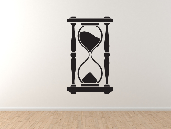 Hour Glass -Sand Clock Time Board Game Timing Symbol – Vinyl Wall Decal
