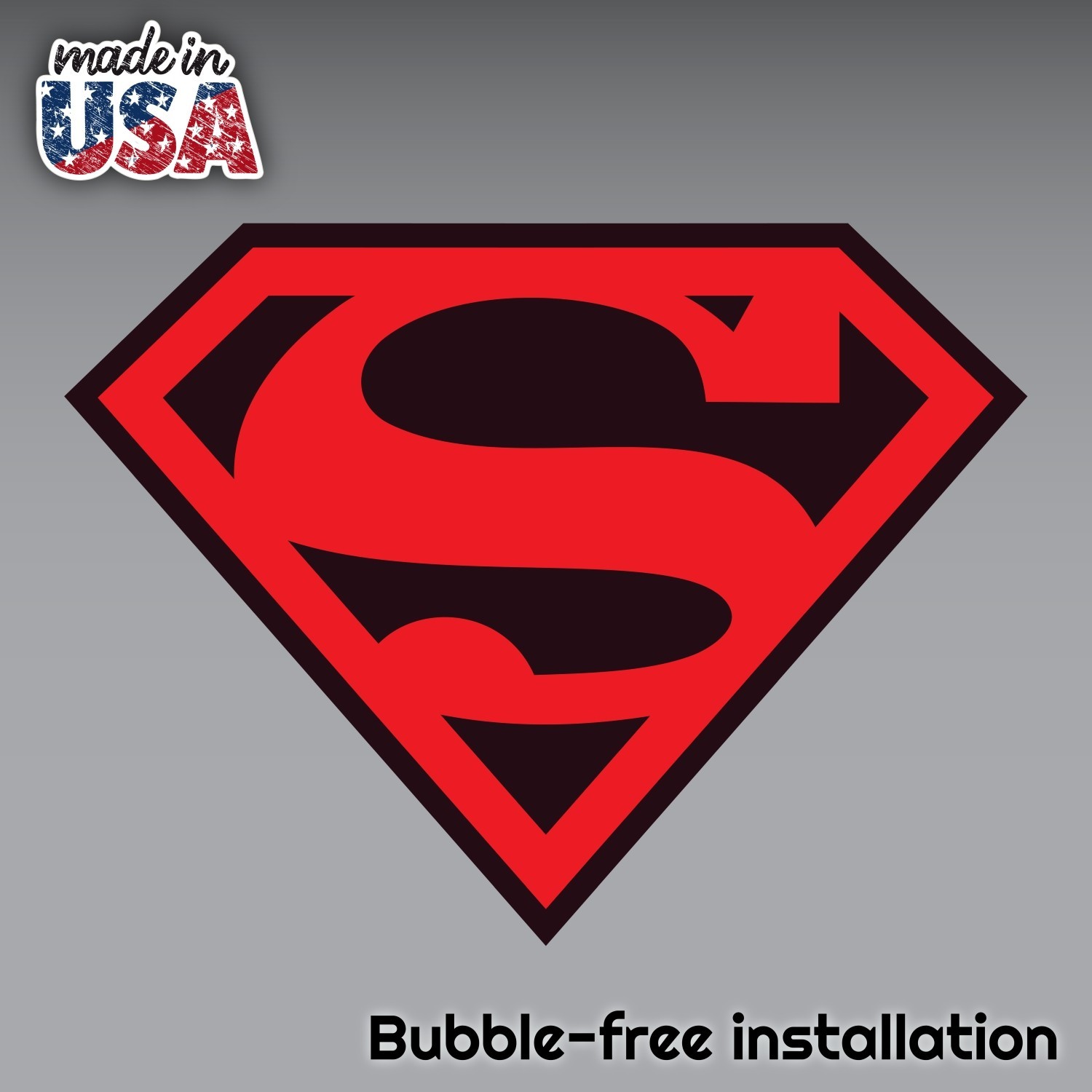 Diecut Vinyl SuperMan LOGO Decal Sticker Comic Colored BatMan Marvel