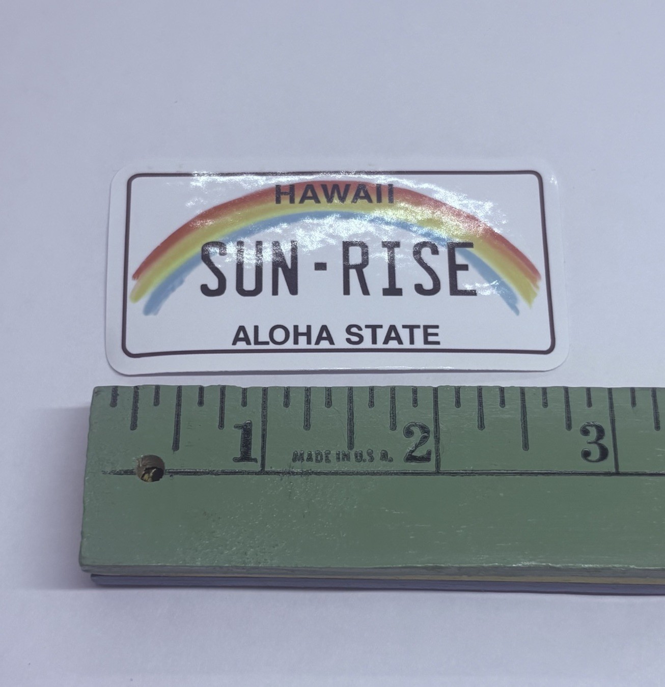 Hawaii License Plate Sticker Sun Rise Aloha Art Decal Vinyl Souvenir Tc6