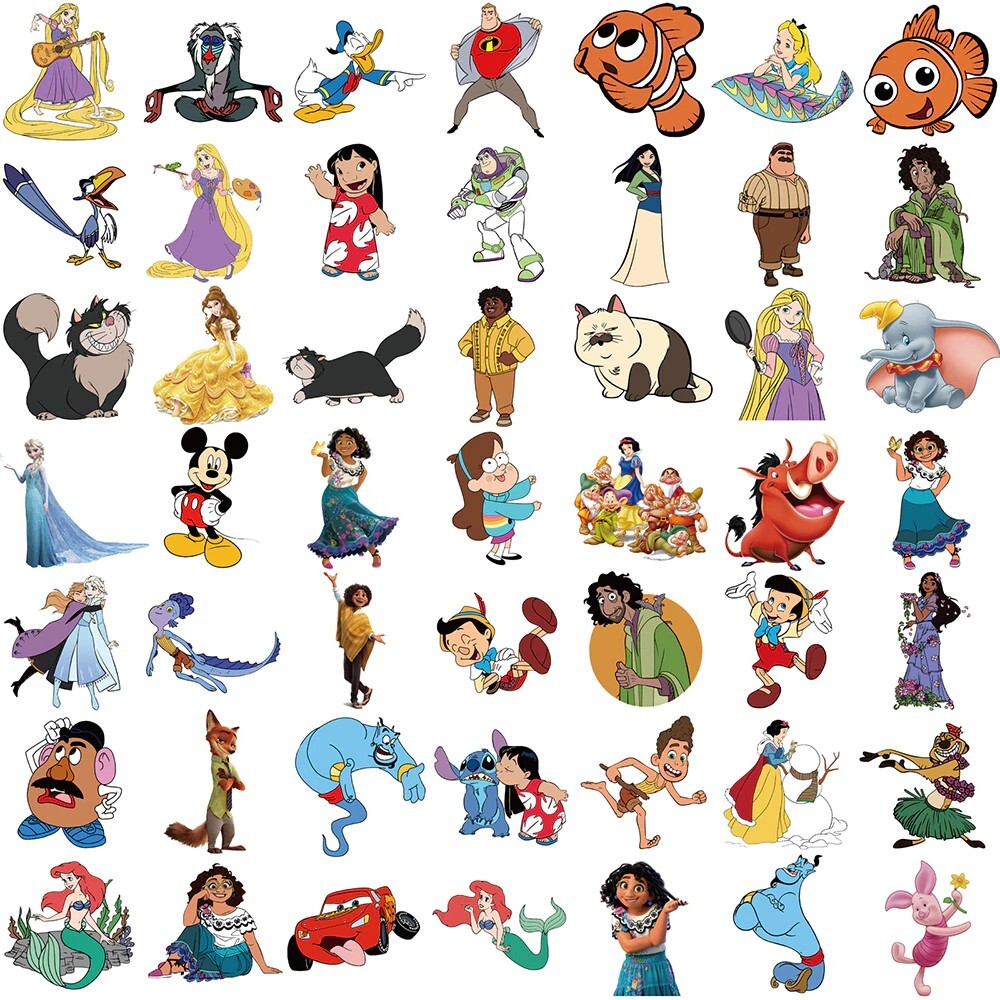 Calcomanías de Personajes de Disney Exclusivas