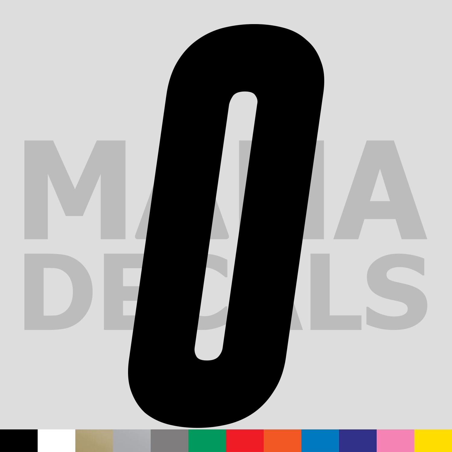 Number Zero 0 Vinyl Die Cut Decal Sticker – Racing Race Car Motocross Bike