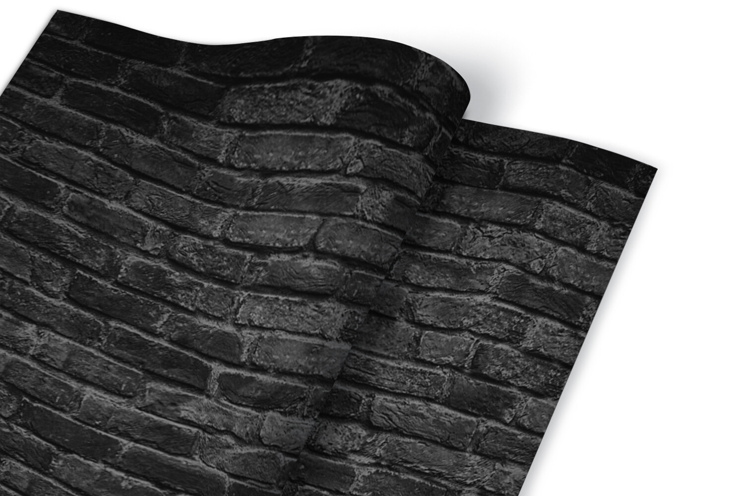 Worktop Covering Stickers Self Adhesive Vinyl Wrap Dark brick texture 100×50
