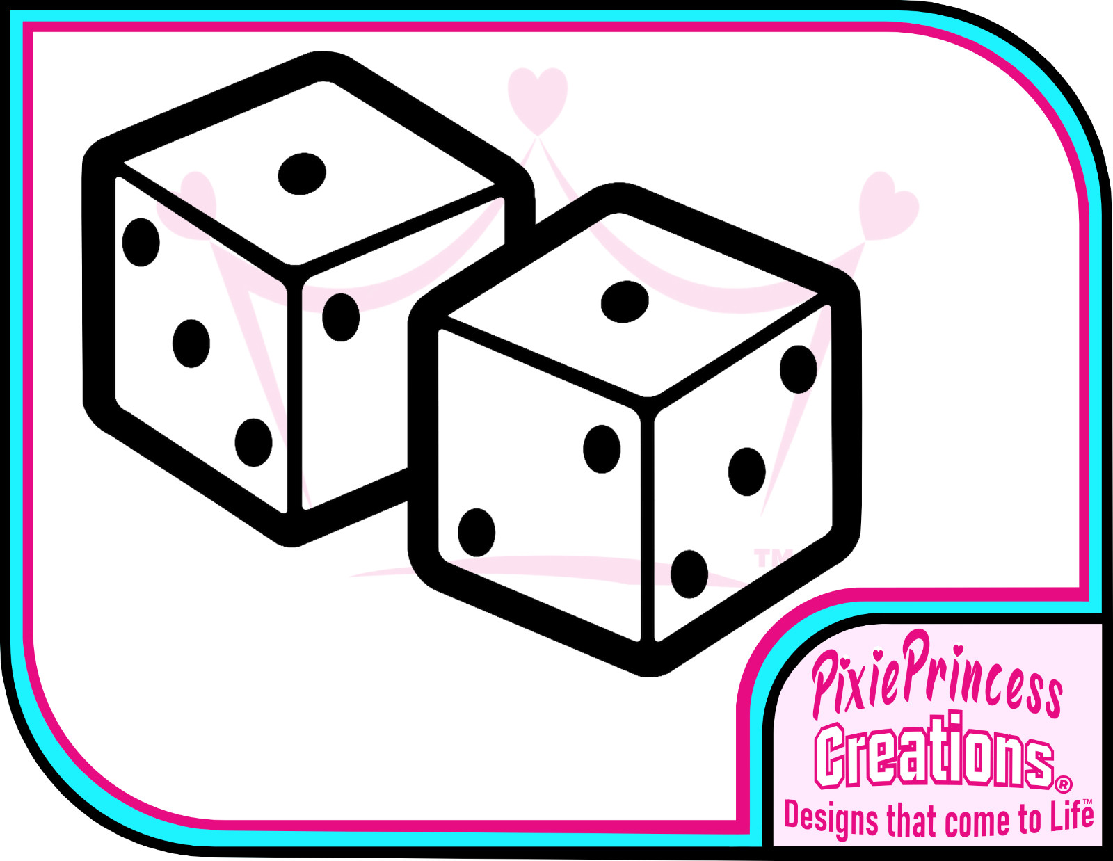 Dice I Vinyl Sticker Car Vehicle Wall Art Poster Bedroom Window Lucky Roll Decal