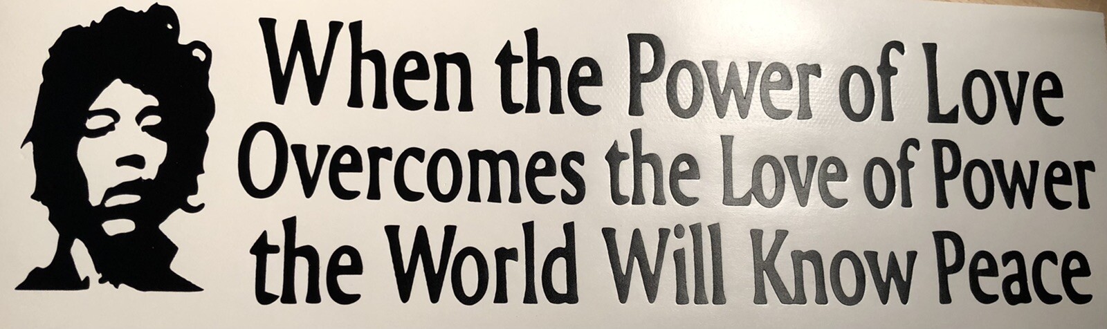 Vinyl Decal for Window/ Laptop – When The Power Of Love (Jimi Hendrix)