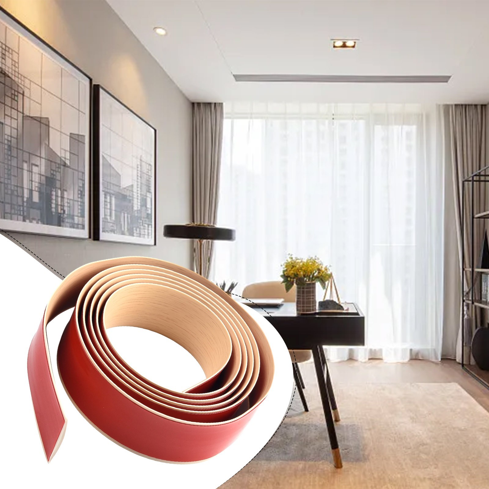Flooring Threshold Strip PVC Flat Transition for Laminate and Wood Floor Edging