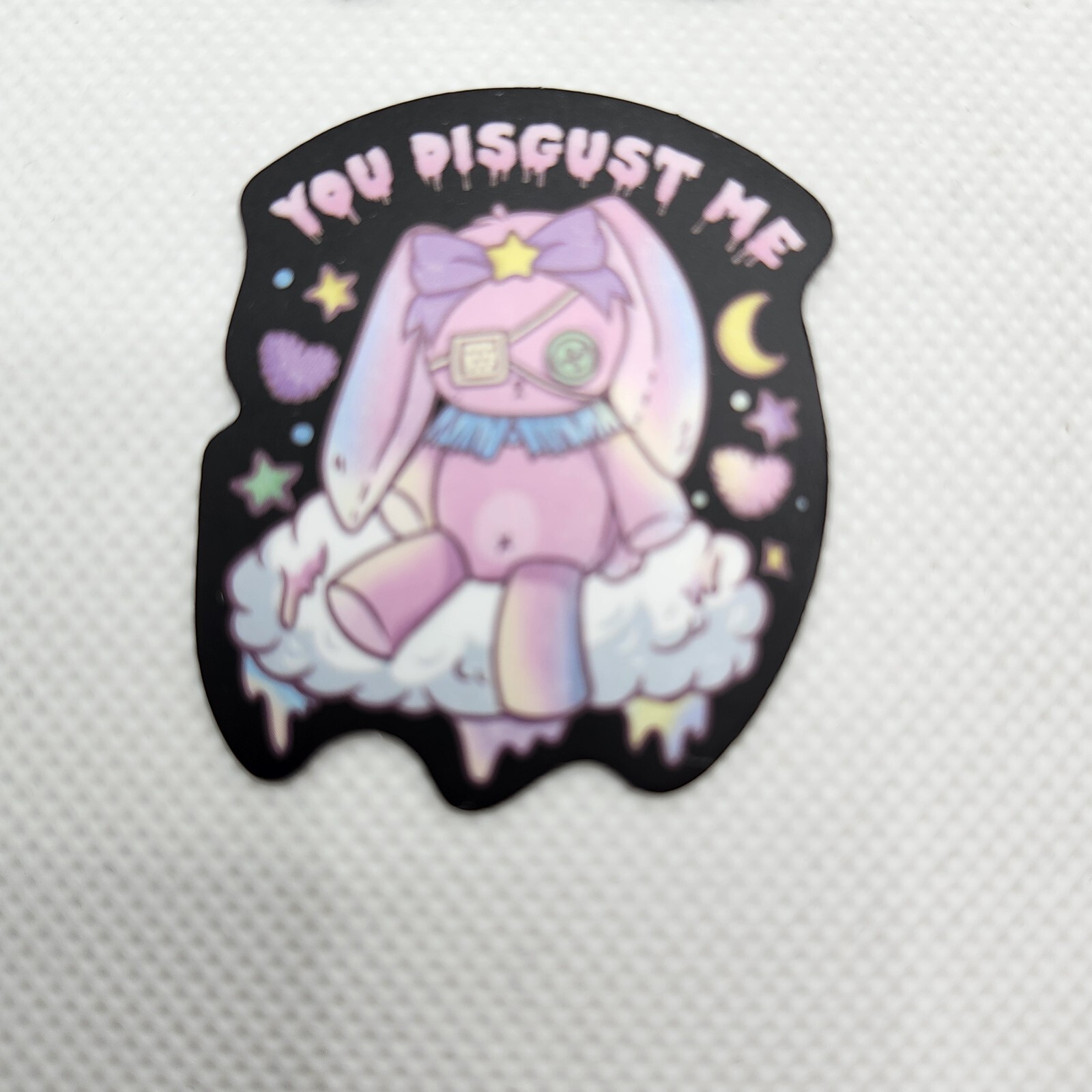 Lot Of 9 Morbid Goth Creepy Cute Dark Pastel Vinyl Waterproof Stickers Quotes