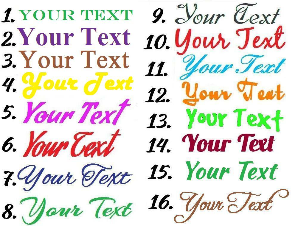 Custom Text Vinyl Lettering Sticker Decal Personalized Name Window Wall Car Door