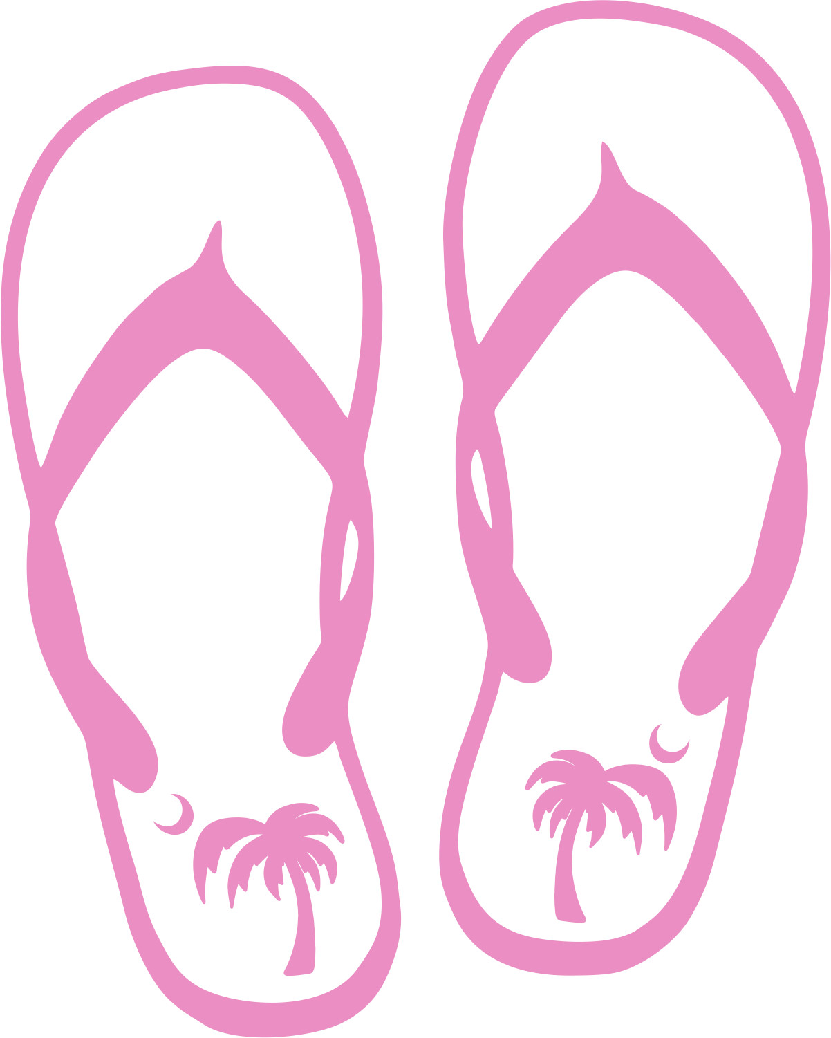 Flip Flops Vinyl Art Decal Sticker Car Truck RV Door Window Wall Laptop Tablet