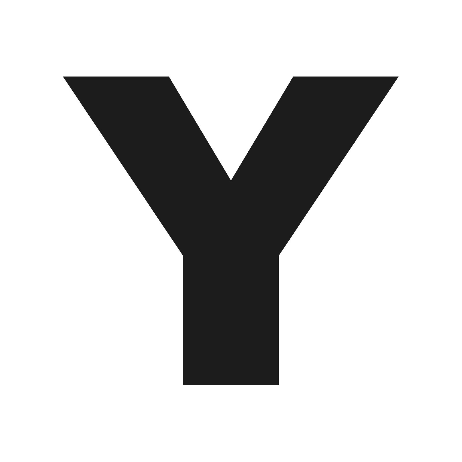 Letter Y Initial Arial Black font Vinyl Sticker Decal Monogram Diploma