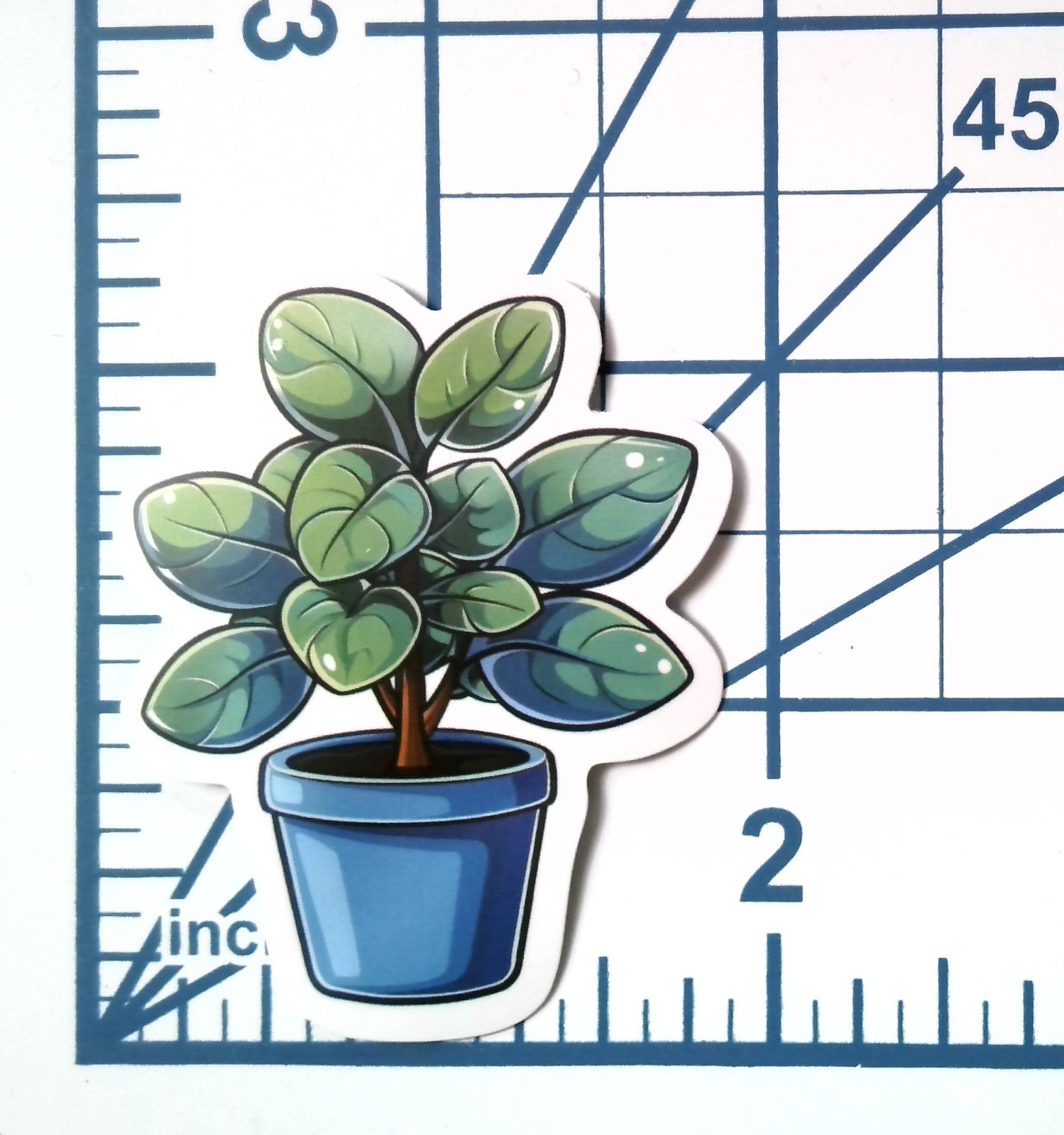 Vinyl Sticker Die Cut Rubber Tree Decal Ficus Plant Houseplant Journal Scrapbook