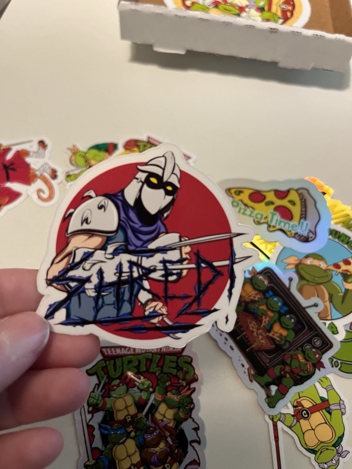 Teenage Mutant Ninja Turtles Mystery Sticker Pack Pizza Box + Coloring Book