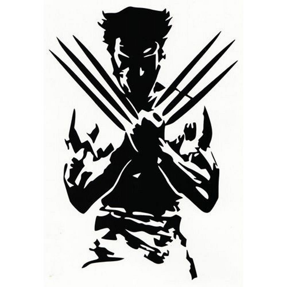 Marvel Comics X-Men Logan Wolverine, White, 6" Die Cut Vinyl Decal laptop Car