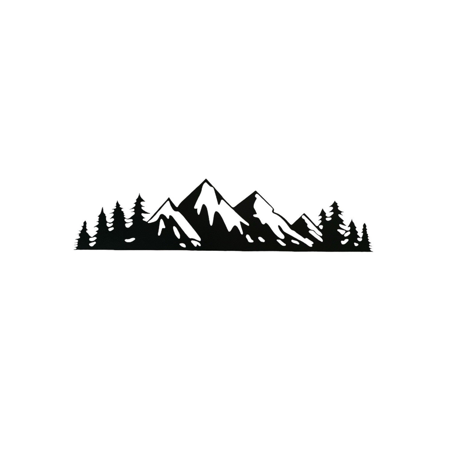 MOUNTAIN RANGE TREE LANDSCAPE SCENE Vinyl Decal for Car Jeep Truck