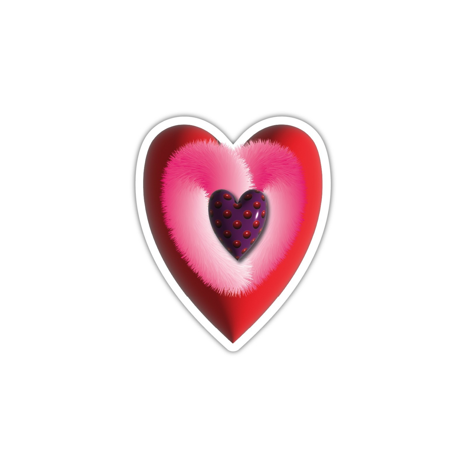 Heart Vinyl Sticker Waterproof Love Themed Car Laptop Water Bottle Decal