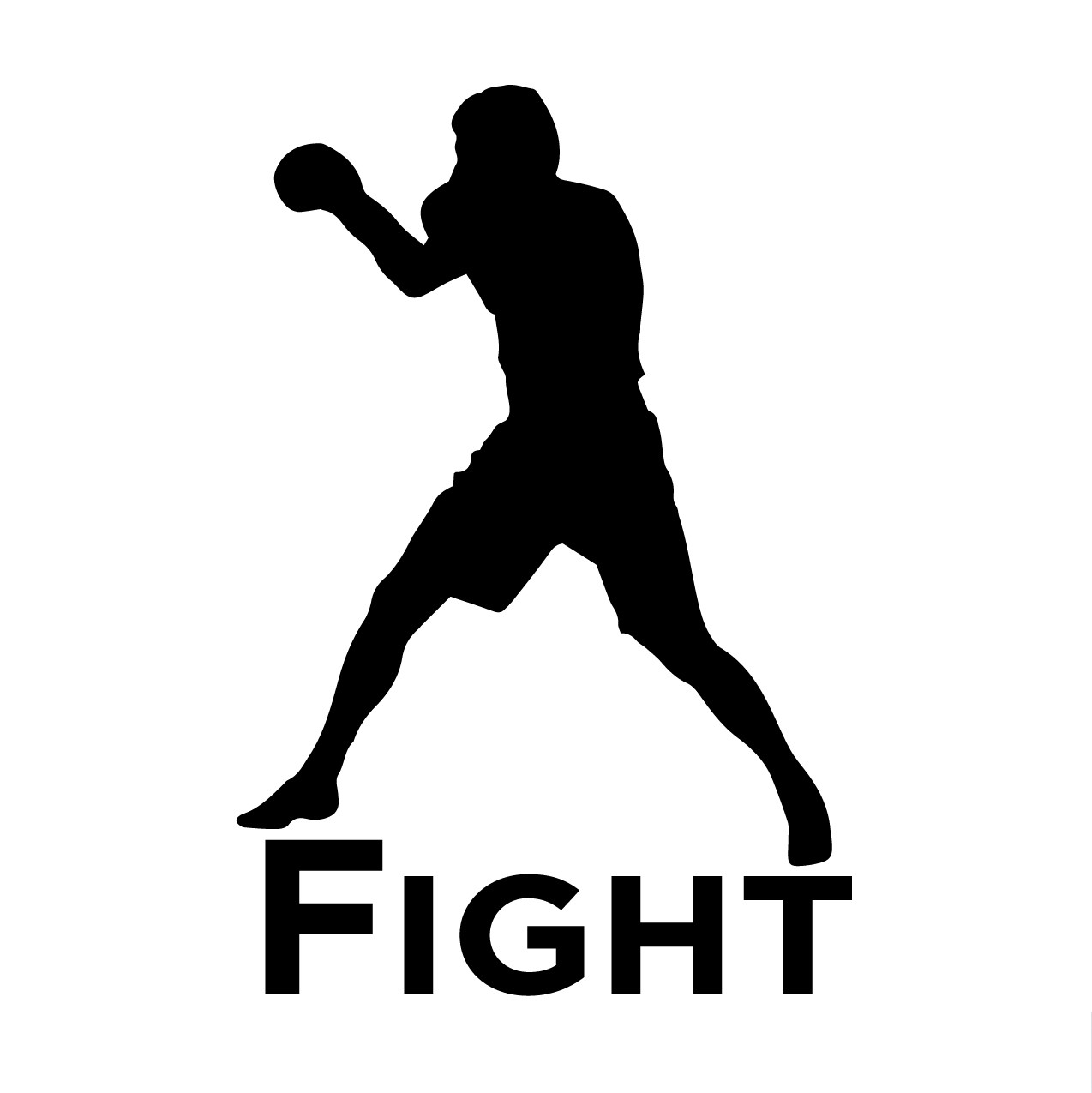 4 inch Fight Boxing Decal Window Sticker Car Decor Boxer Ring Fighter Punch Kick