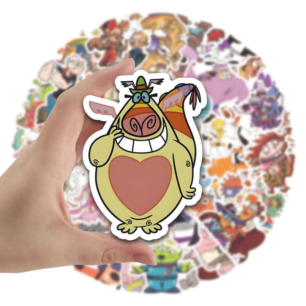 100Pcs 80s 90s Cartoons 8090 Cartoon Sticker for Adults Teens Girl Water Bottles