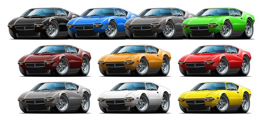 1971 1972 DeTomaso Pantera Exotic Car Garage Sign Wall Art Graphic Sticker