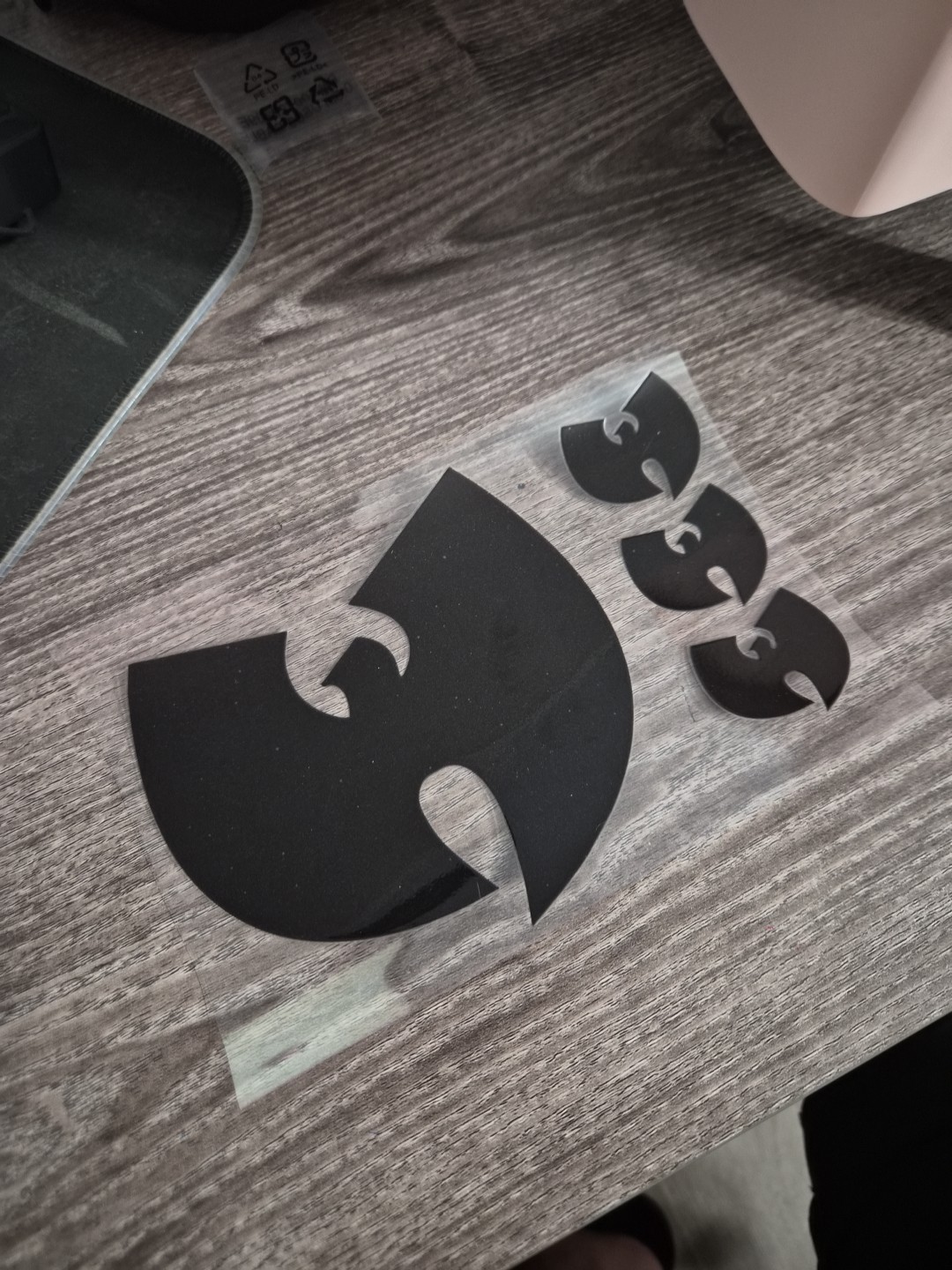 Wu-Tang 5pc Set Raised High Quality UV DTF Raised Decal Sticker Waterproof USA
