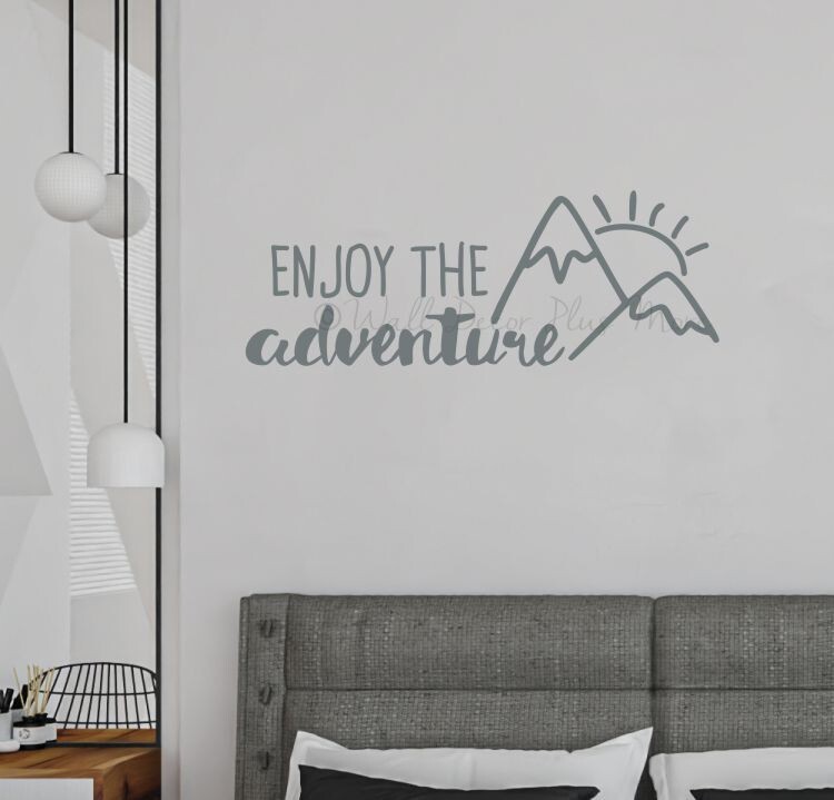 Camper Vinyl Art Stickers Enjoy The Adventure Sunrise Motorhome Decal Stickers