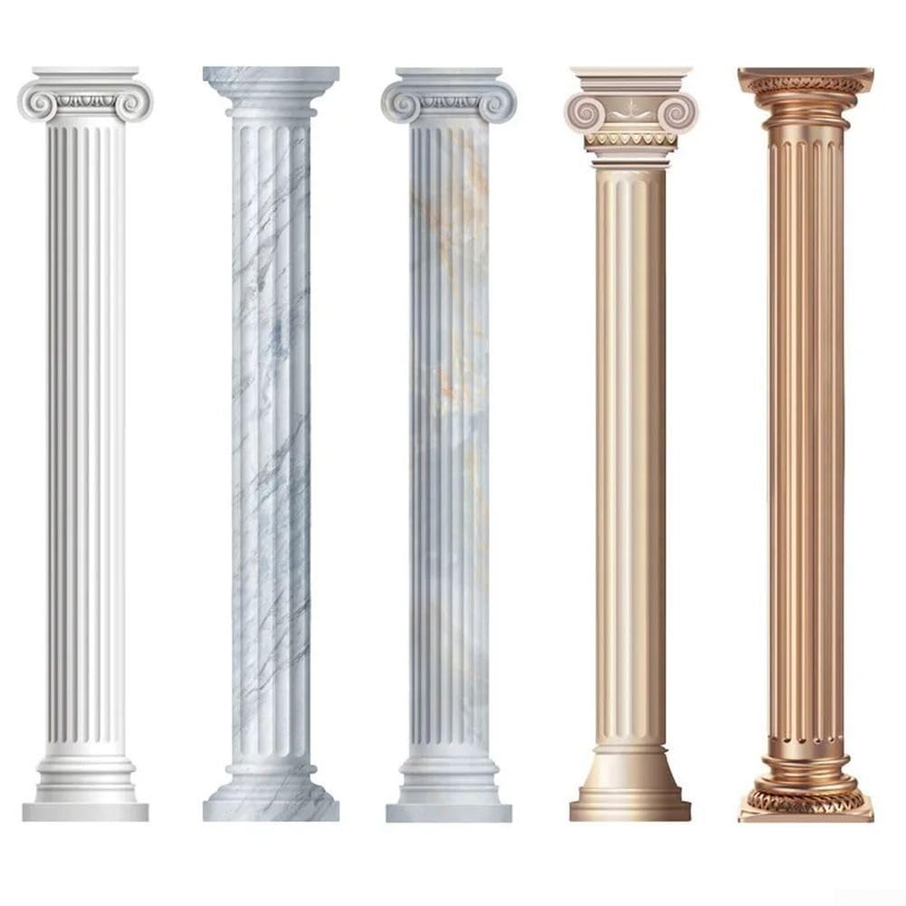 Roman Column Wall Sticker, 3D Effect Roman Column Decorative Sticker for Livi…