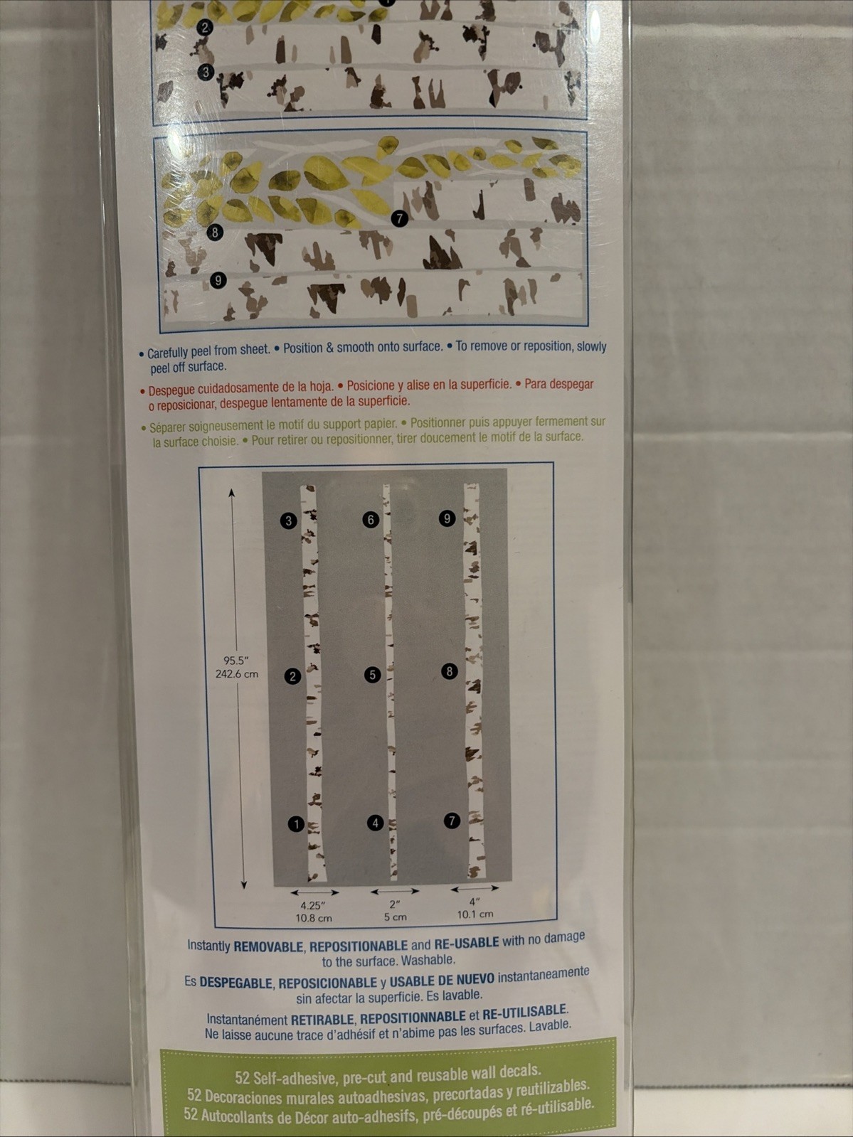 RoomMates RMK2662GM Birch Trees XL Giant Wall Decals 52pc Sealed Discontinued
