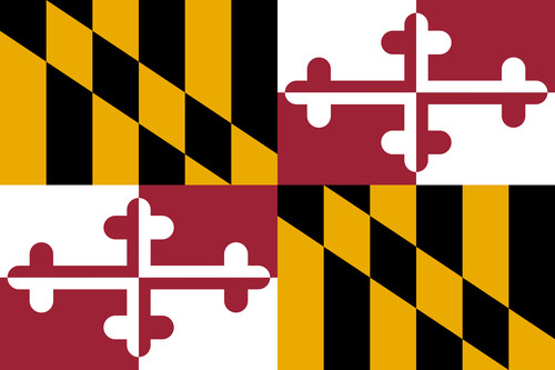 State of Maryland Flag Sticker Decal USA Maryland State
