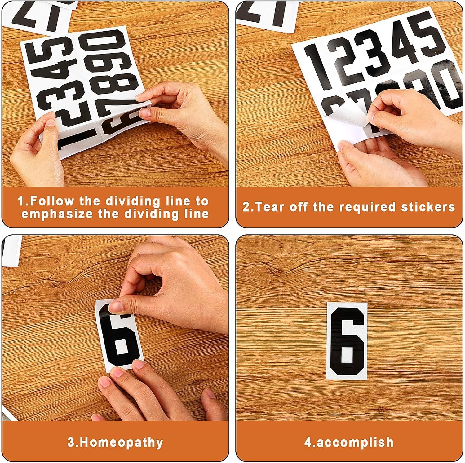 100 Piece Reflective Mailbox Number Stickers, Self Adhesive Reflective Capital L