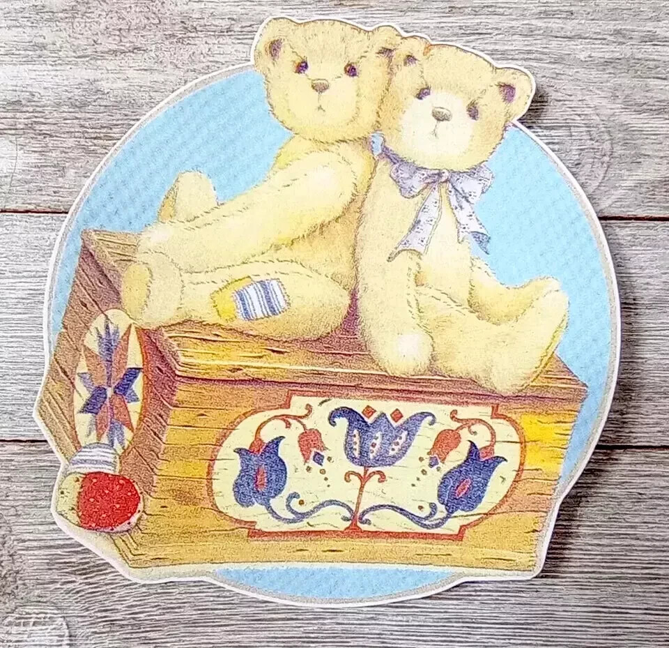 teddy bear wall sticker glossy toy box 8.5 inch