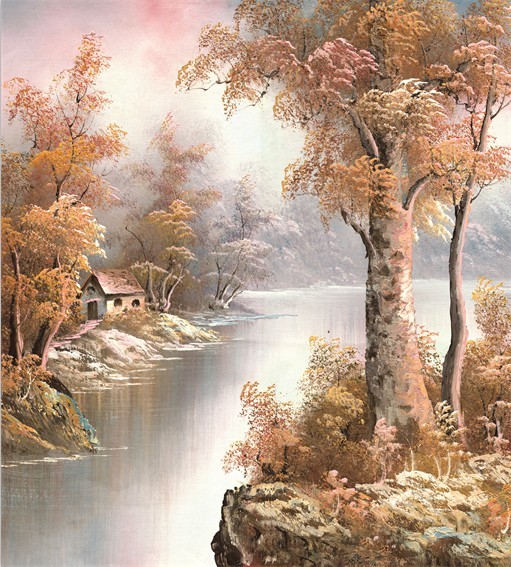 3D Winter River Trees 6 Wall Paper Wall Print Decal Wall Deco Indoor wall Murals